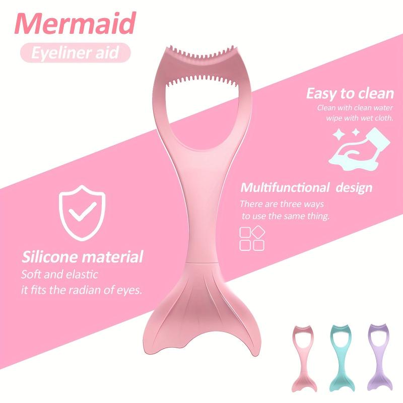 Eyebrow Pencil & Eyeliner Stencil Kit Silicone Winged Tip Eyeliner Aid