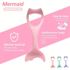 Eyebrow Pencil & Eyeliner Stencil Kit Silicone Winged Tip Eyeliner Aid