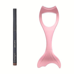 Eyebrow Pencil & Eyeliner Stencil Kit Silicone Winged Tip Eyeliner Aid
