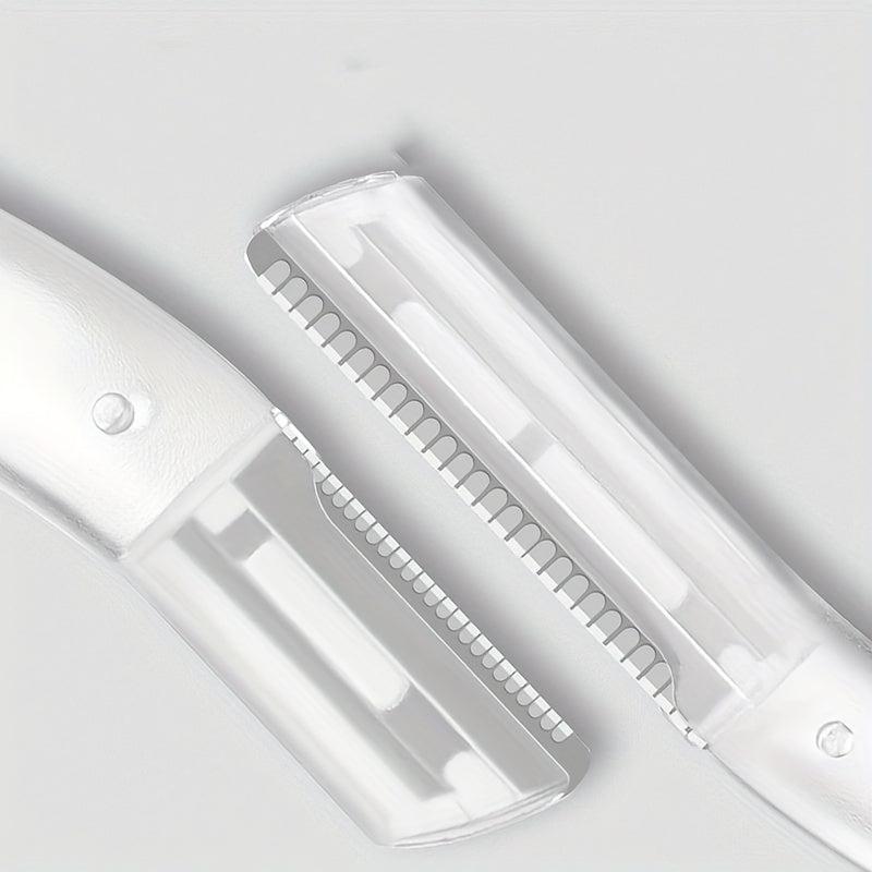 Eyebrow Razor & Scissors Kit with Cleaning Brush