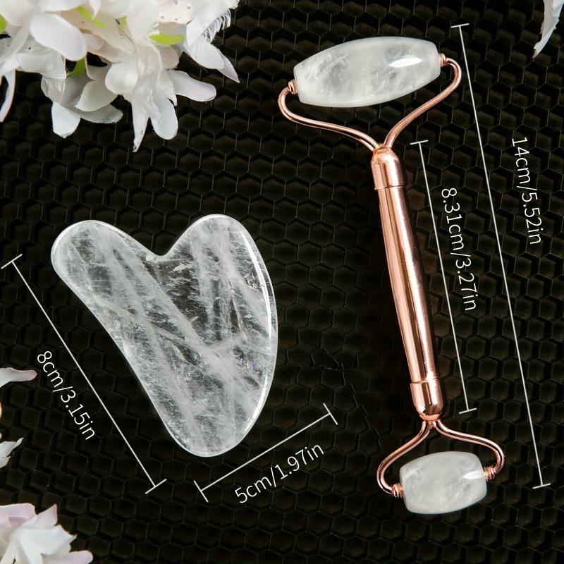 Rose Quartz Jade Roller & Gua Sha Face Roller for Skin Care