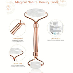 Rose Quartz Jade Roller & Gua Sha Face Roller for Skin Care