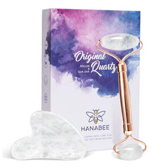 Rose Quartz Jade Roller & Gua Sha Face Roller for Skin Care
