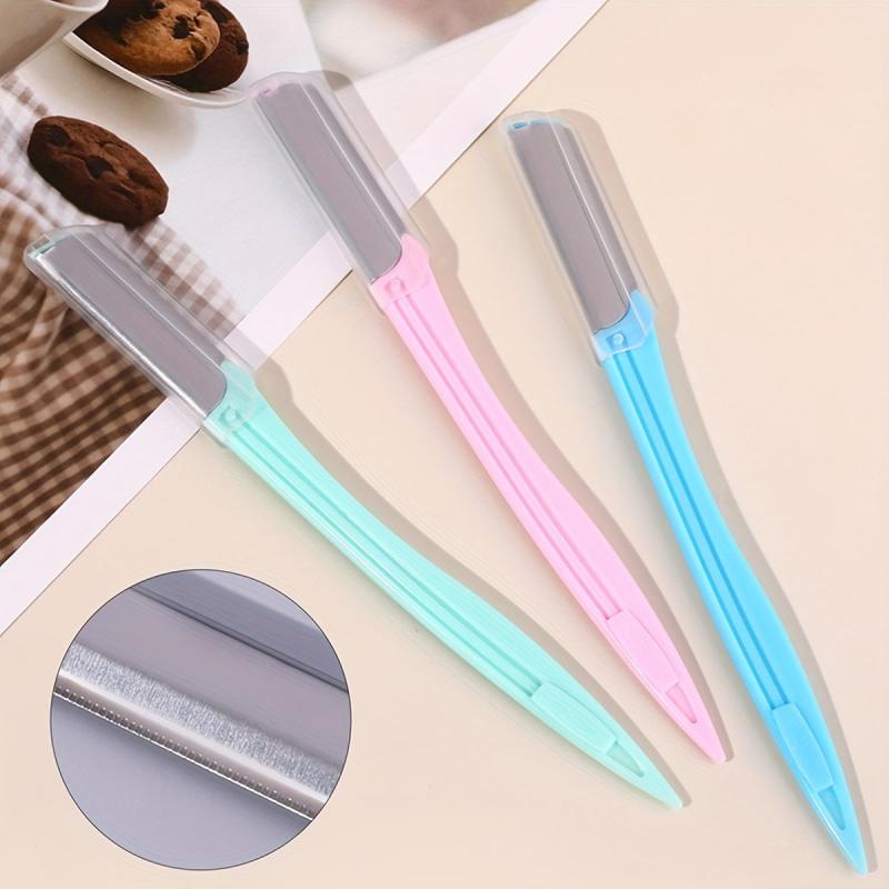 3pcs Eyebrow Razor & Exfoliating Tool for Face with Precision Cover