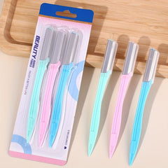 3pcs Eyebrow Razor & Exfoliating Tool for Face with Precision Cover