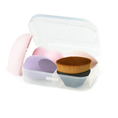 Makeup Brush Set with Sponges - Portable Beauty Tool