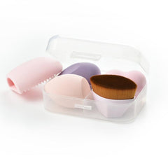Makeup Brush Set with Sponges - Portable Beauty Tool