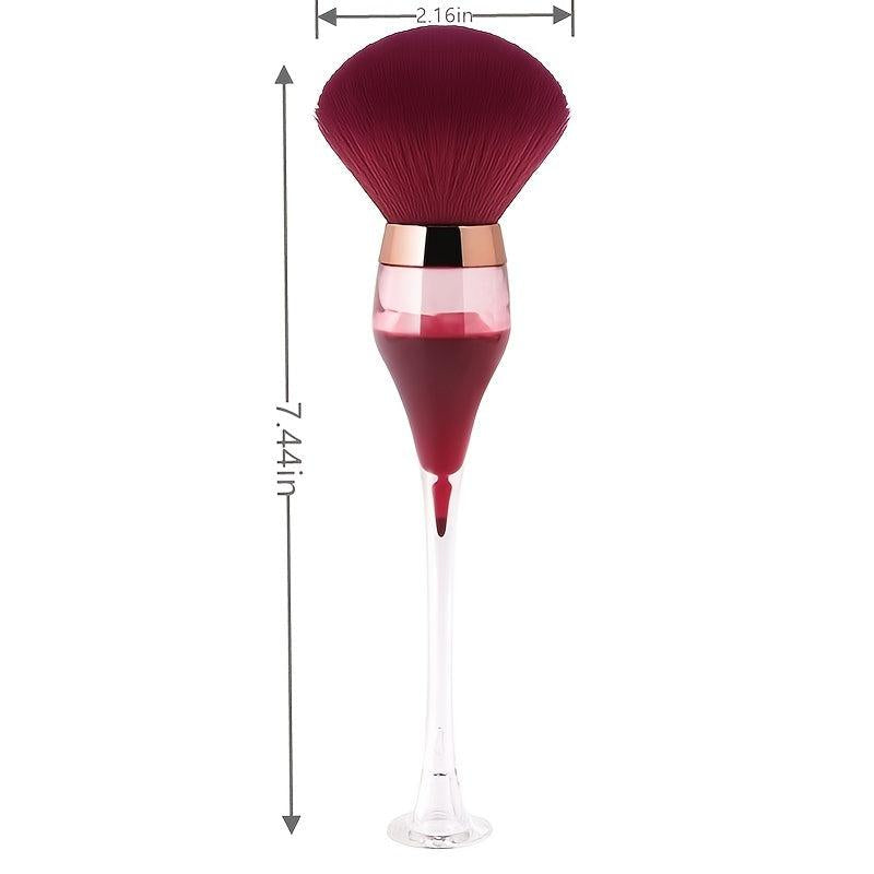 Red Wine Glass Makeup Brush Stand