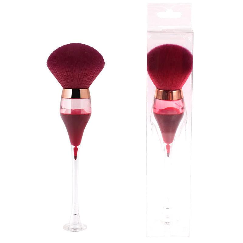 Red Wine Glass Makeup Brush Stand