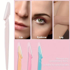 60 Pcs Eyebrow Razor For Women Dermaplaning Razor For Women Face