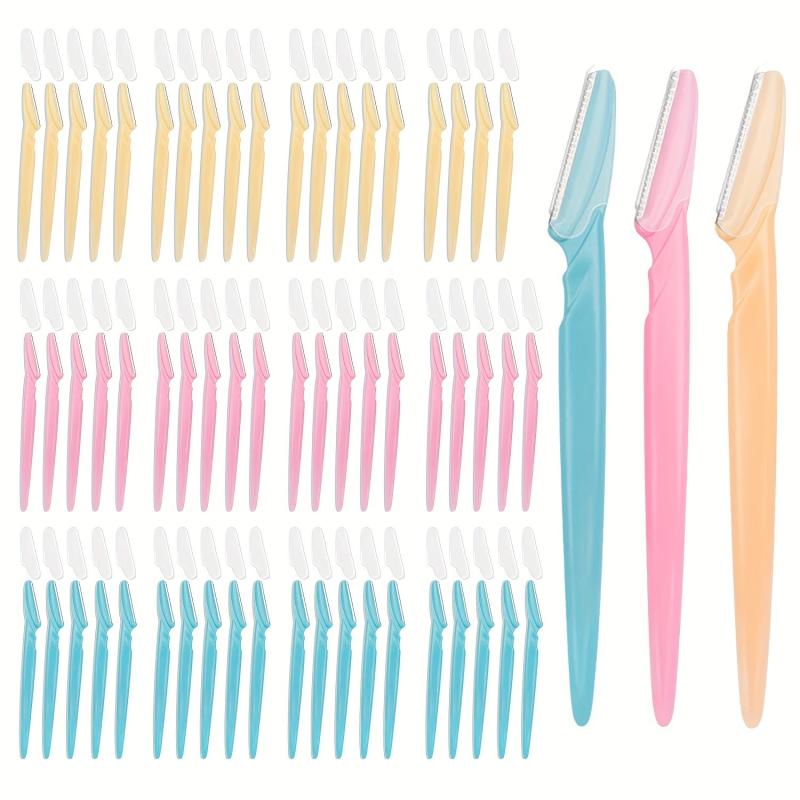 60 Pcs Eyebrow Razor For Women Dermaplaning Razor For Women Face