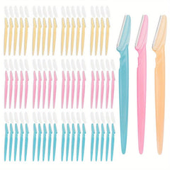 60 Pcs Eyebrow Razor For Women Dermaplaning Razor For Women Face