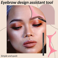 Eyebrow Stencil & Pencil Set 6 Styles Waterproof