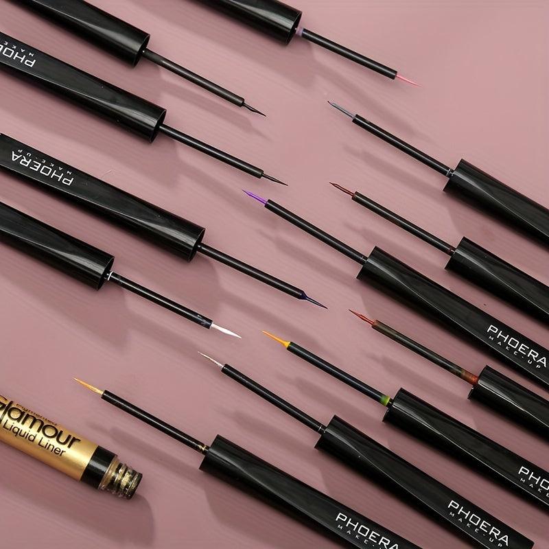Colorful Liquid Eyeliner Pen High Pigmented Fast Drying Eye Makeup