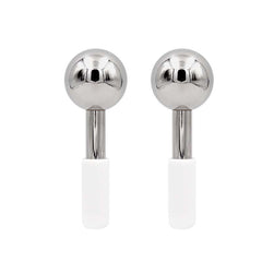 2Pcs Stainless Steel Ice Globes Facial Cooling Roller Sticks for Skin Lifting