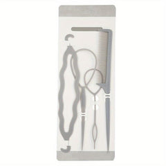 4Pcs Hair Brush Twist Styling Clip Bun Braid Tools Accessories Women Girls
