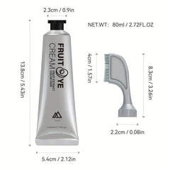 Permanent Hair Dye Cream 80 ml with Disposable Shawl Gloves Comb