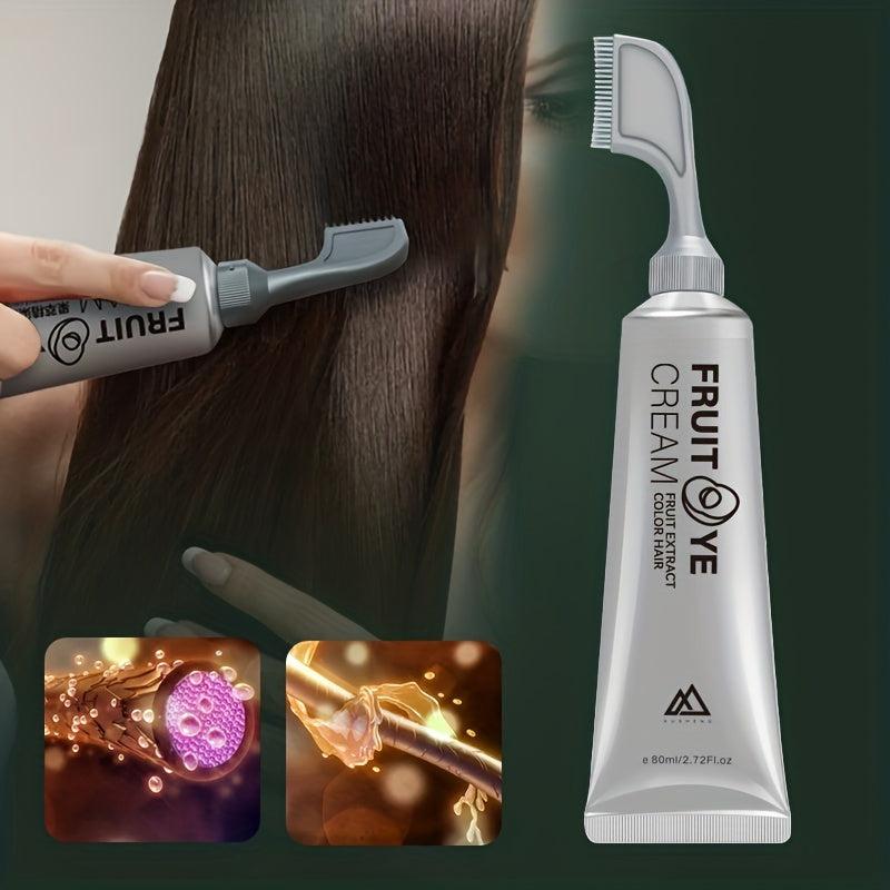 Permanent Hair Dye Cream 80 ml with Disposable Shawl Gloves Comb