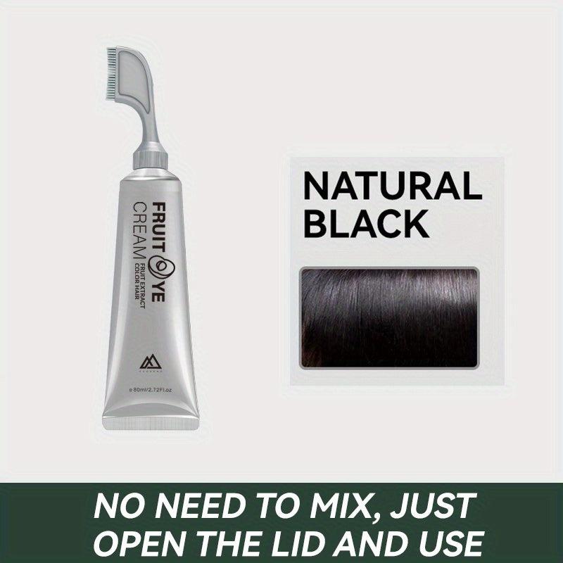 Permanent Hair Dye Cream 80 ml with Disposable Shawl Gloves Comb