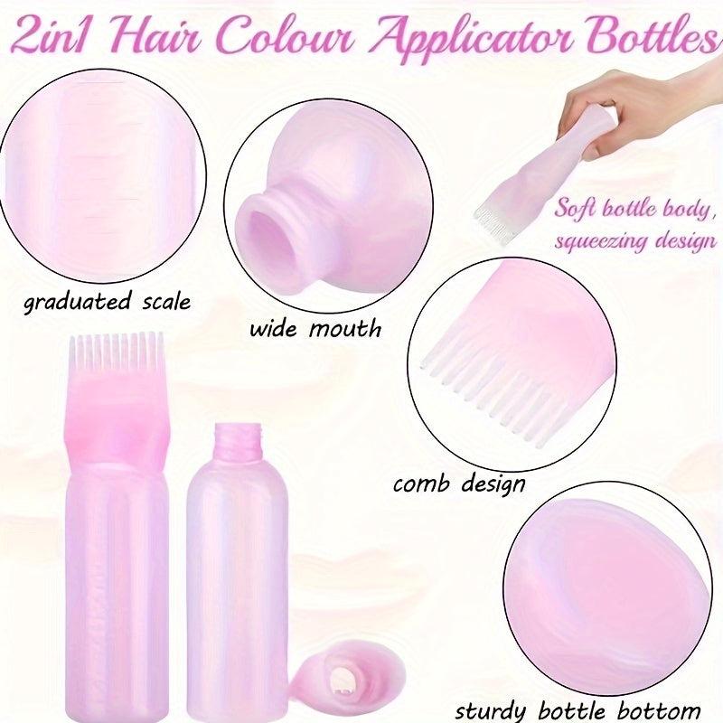 120ml Hair Dyeing Bottle with Comb Shampoo