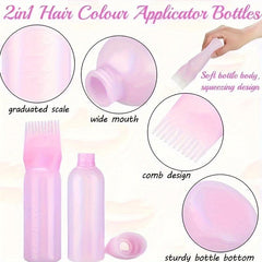 120ml Hair Dyeing Bottle with Comb Shampoo
