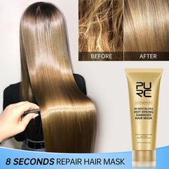 8 Sec Hair Mask Keratin Care Cream Smoothing Repair Frizz Soft Hair