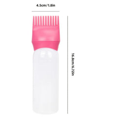 Root Comb Applicator Bottle Hair Dye Bottle with Scale for Hair