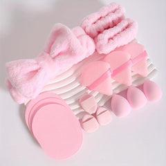 12/15pcs Hair Care Powder Puff and Makeup Sponge Skincare Set