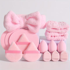 12/15pcs Hair Care Powder Puff and Makeup Sponge Skincare Set