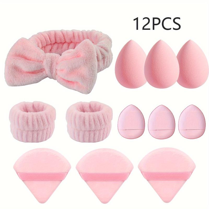 12/15pcs Hair Care Powder Puff and Makeup Sponge Skincare Set