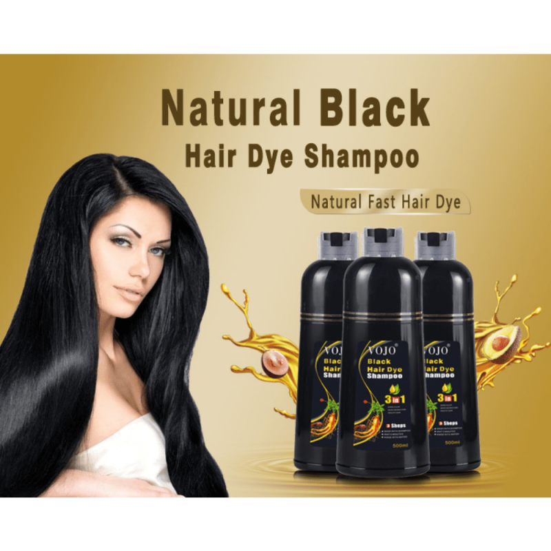 500ml Hair Dye Shampoo Ginger Extract Long Lasting Hair Dye For Men Women