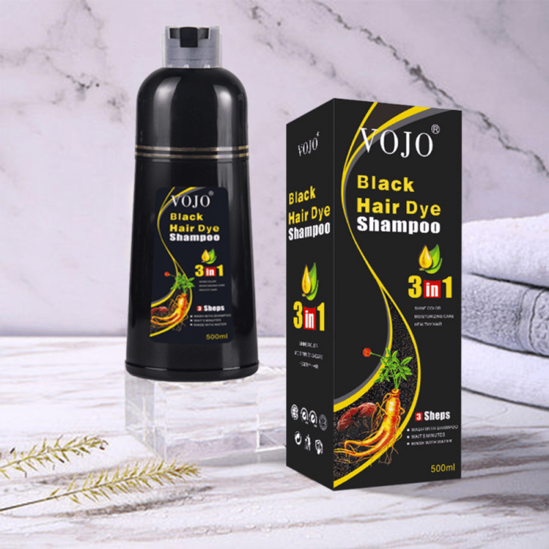 500ml Hair Dye Shampoo Ginger Extract Long Lasting Hair Dye For Men Women