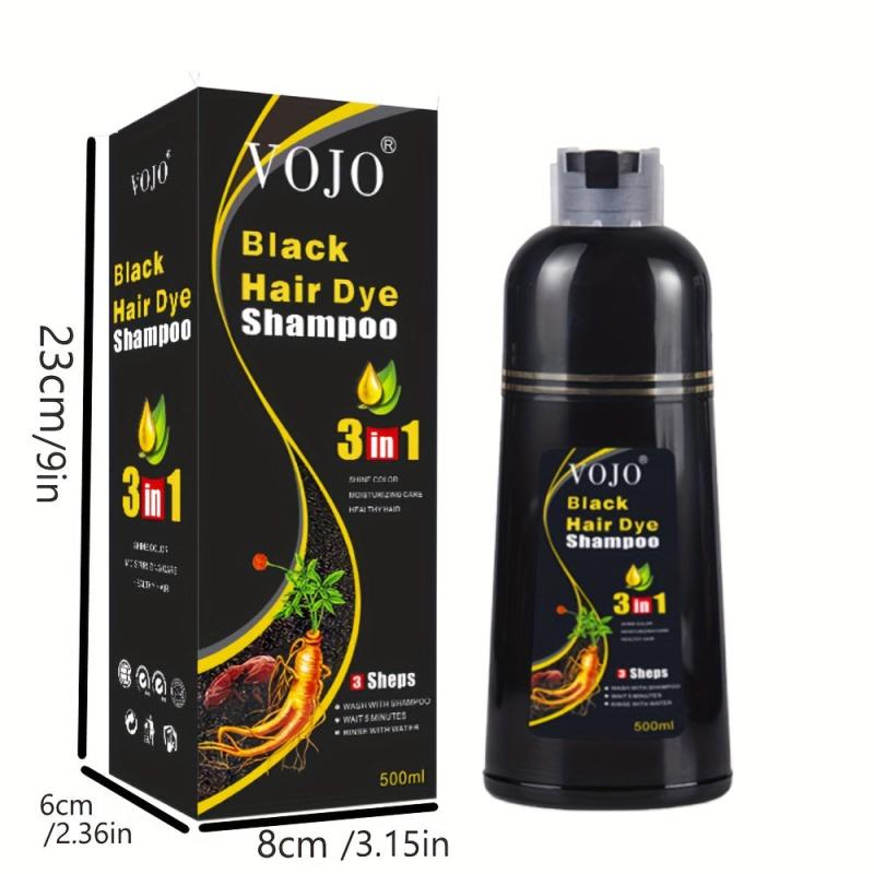 500ml Hair Dye Shampoo Ginger Extract Long Lasting Hair Dye For Men Women