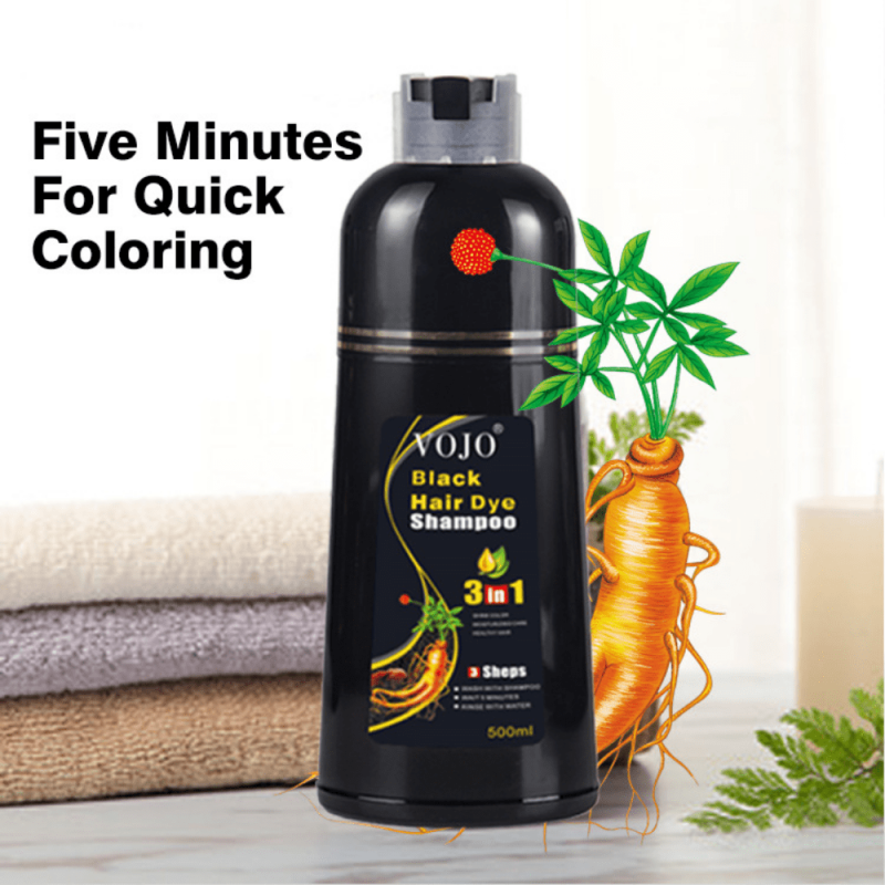 500ml Hair Dye Shampoo Ginger Extract Long Lasting Hair Dye For Men Women