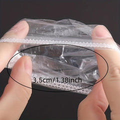 100pcs Clear Waterproof Ear Covers for Hair Styling