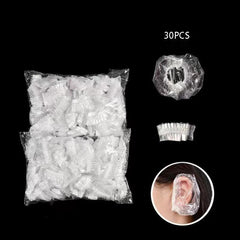 100pcs Clear Waterproof Ear Covers for Hair Styling