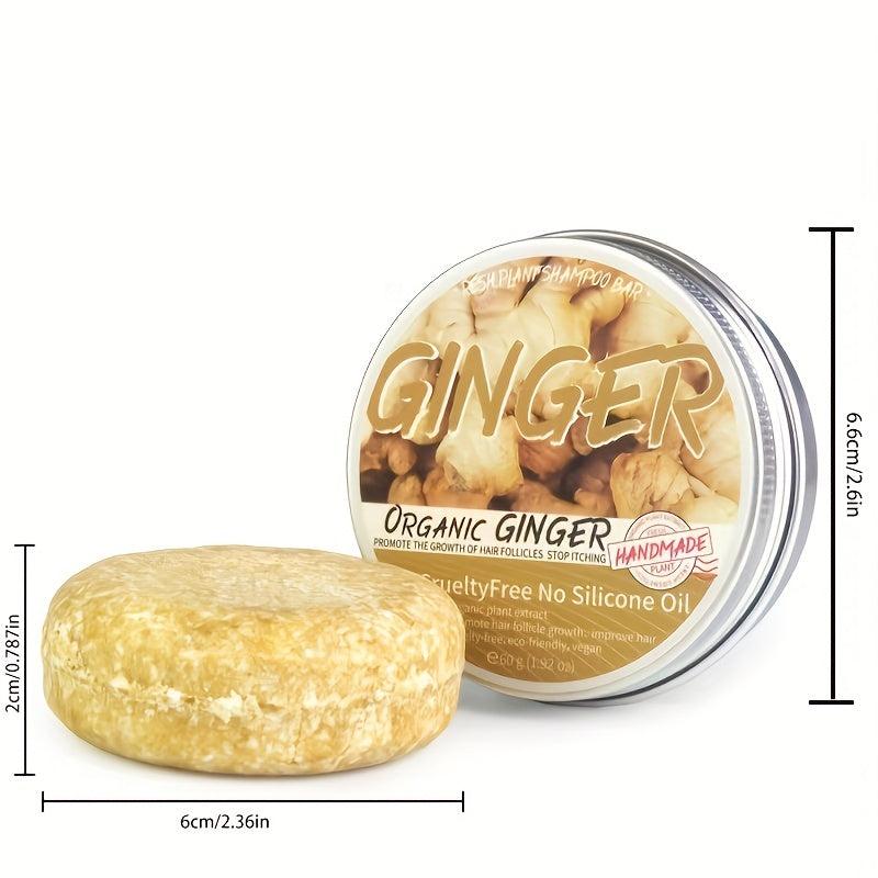 Ginger Hair Thickening Solid Shampoo Bar for All Hair Types