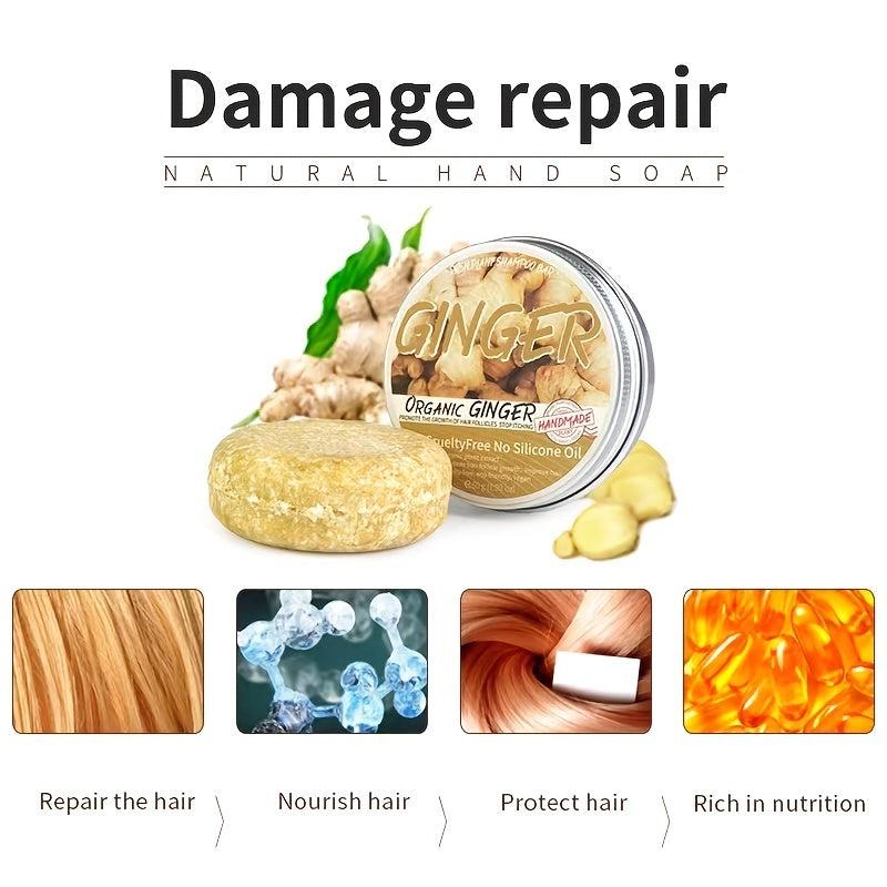 Ginger Hair Thickening Solid Shampoo Bar for All Hair Types