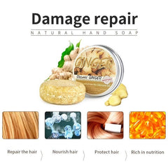 Ginger Hair Thickening Solid Shampoo Bar for All Hair Types