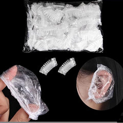 100pcs Waterproof Ear Protector for Hair Dyeing and Salon Use
