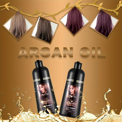500ml Fast Drying Argan Hair Dye Shampoo for Women and Men