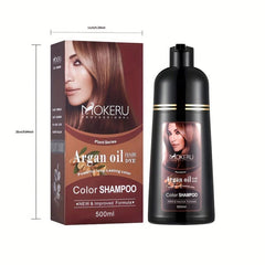 500ml Fast Drying Argan Hair Dye Shampoo for Women and Men