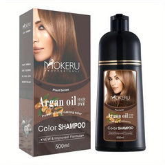 500ml Fast Drying Argan Hair Dye Shampoo for Women and Men