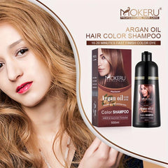 500ml Fast Drying Argan Hair Dye Shampoo for Women and Men