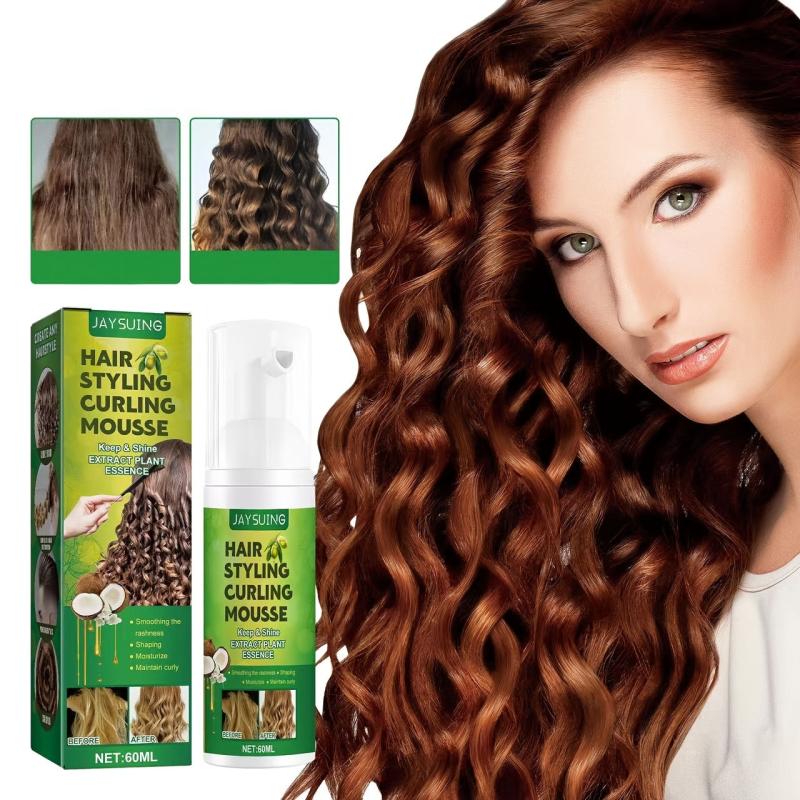 Fluffy Curly Hair Styling Mousse Elastin Anti Frizz Moisturizing Foam