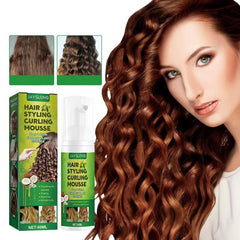 Fluffy Curly Hair Styling Mousse Elastin Anti Frizz Moisturizing Foam