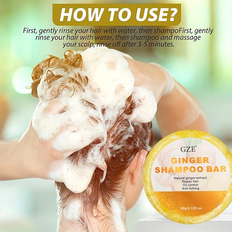 Organic Ginger Shampoo Bar Soap For Hair Natural Hair Care For Women And Men