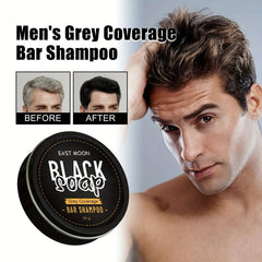 Men's Hair Darkening Shampoo Bar, Cover Grey Hair, Compressed Soap