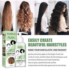 50ml Moisturizing Curly Elastin Styling Cream for Frizz Hair
