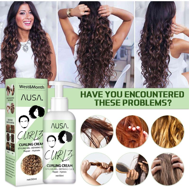 50ml Moisturizing Curly Elastin Styling Cream for Frizz Hair